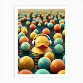 Ducks In The Water Art Print