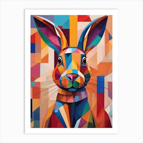 Geometric Rabbit Art Print