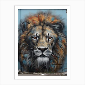 Lion Art Painting Street Art Style 2 Art Print