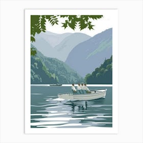 Boat On A Lake 2 Art Print