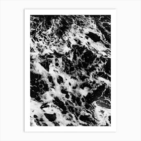 Black And White Waves Art Print