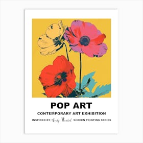 Poster Flowers Pop Art 3 Art Print