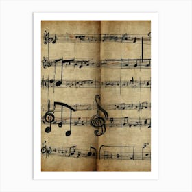 Music Sheet 2 Art Print