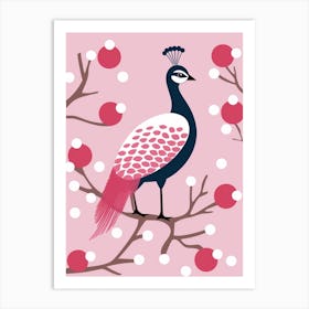 Minimalist Peacock 1 Illustration Art Print