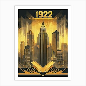 Aihrgdesign A Vintage Poster Showcasing Art Deco Architecture 6e8e48f2 E609 44df 82d3 50dc2f1342ca 0 Art Print