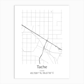 Tache,Canada Minimalist Map Art Print