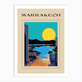 Minimal Design Style Of Marrakech, Morocco 2 Poster Art Print