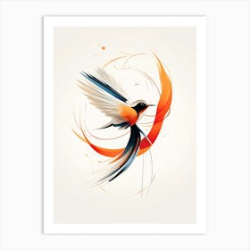 Bird Minimalist Abstract 1 Art Print