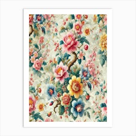 Floral Wallpaper 11 Art Print