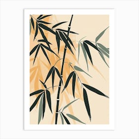 Bamboo Plant Minimalist Illustration 4 Art Print