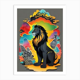 Lion In The Sky Art Print