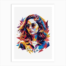 Dua Lipa 03 Portrait Music Icon Style WPAP Pop Art Art Print