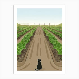 Cat In The Garden 12 Art Print