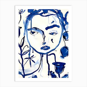 'Blue Woman' Art Print