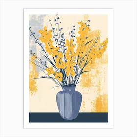 Snapdragon Flowers On A Table   Contemporary Illustration 1 Art Print
