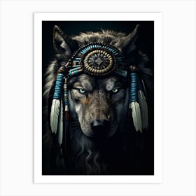 Indian Wolf Native American 2 Art Print