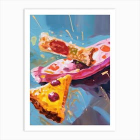 A Slice Of Pizza Oil Painting 1 Art Print