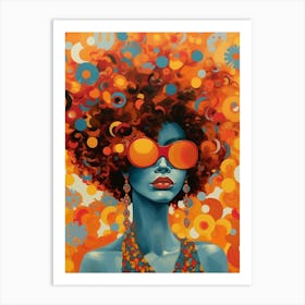 Retro Sunglesses Illustration  Art Print