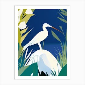 Egret Pop Matisse Bird Art Print