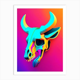 Animal Skull Pop Art Art Print
