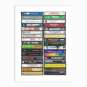 1990 Music - Cassette Print Art Print