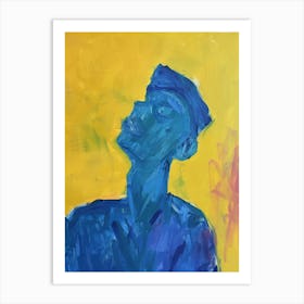 Blue Man 2 Art Print