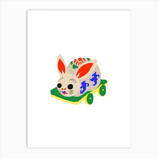 Tama Usagi Hariko Rabbit Doll Art Print