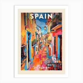 Malaga Spain 6 Fauvist Painting  Travel Poster Art Print