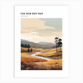 The Rob Roy Way Scotland 2 Hiking Trail Landscape Poster Art Print