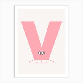 Alphabet Poster V Art Print