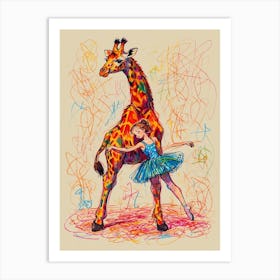 Default Draw Me A Giraffe Attempting Balletlegs Tangled Grace 1 Art Print