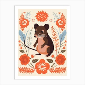 Baby Animal Illustration  Shrew 1 Art Print