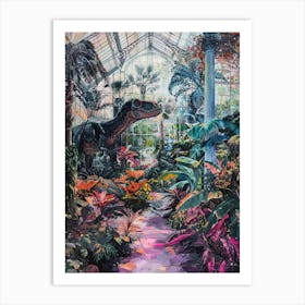 Dinosaur In The Glass Greenhouse 3 Art Print