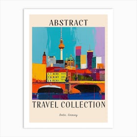 Abstract Travel Collection Poster Berlin Germany 5 Art Print