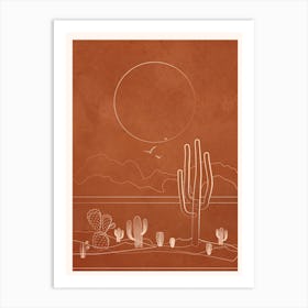 Sun Over The Desert 1 Art Print