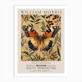 William Morris Prints Butterfly Christmas Gift Winter Vintage Art Print