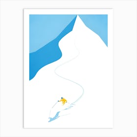 Skier On The Slopes Art Print