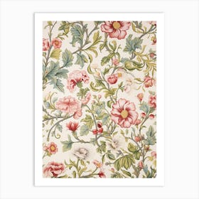 Floral Wallpaper 131 Art Print