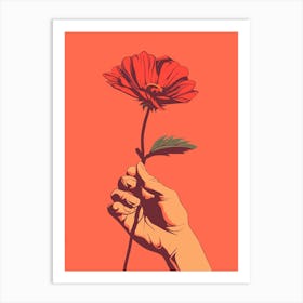 Flower In Hand Art Print