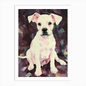 A French Bulldog Dog Painting, Impressionist 1 Art Print