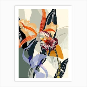 Colourful Flower Illustration Orchid 2 Art Print
