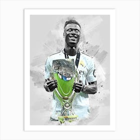 Eduardo Camavinga Real Madrid Super Cup Drawing Art Print