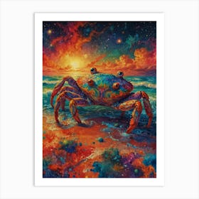 Crab On The Beach Art Print