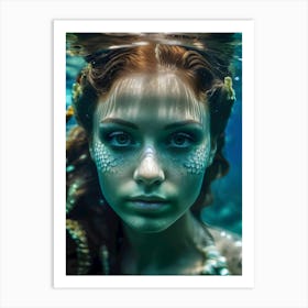 Mermaid Portrait-Reimagined Art Print