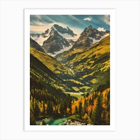 Gran Paradiso National Park 2 Italy Vintage Poster Art Print