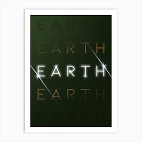 Motivational Words Elements Earth Quintet Art Print