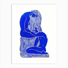 'Blue Nude' 2 Art Print