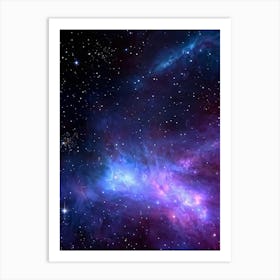 Deep Space Scene Featuring A Nebula With Hues Of Purples And Blues Stars Emitting A Soft Glow With (1) Poster