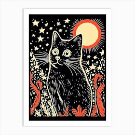 Cosmic Purrcore, Psychedelic Cats series Art Print