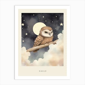 Sleeping Baby Eagle 2 Nursery Poster Art Print